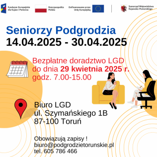 Bezpłatne doradztwo w ramach naboru wniosków nr 3S/2025/EFS+ (Seniorzy Podgrodzia)