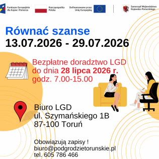 Bezpłatne doradztwo w ramach naboru wniosków nr 2R/2026/EFS+ (Równać Szanse)